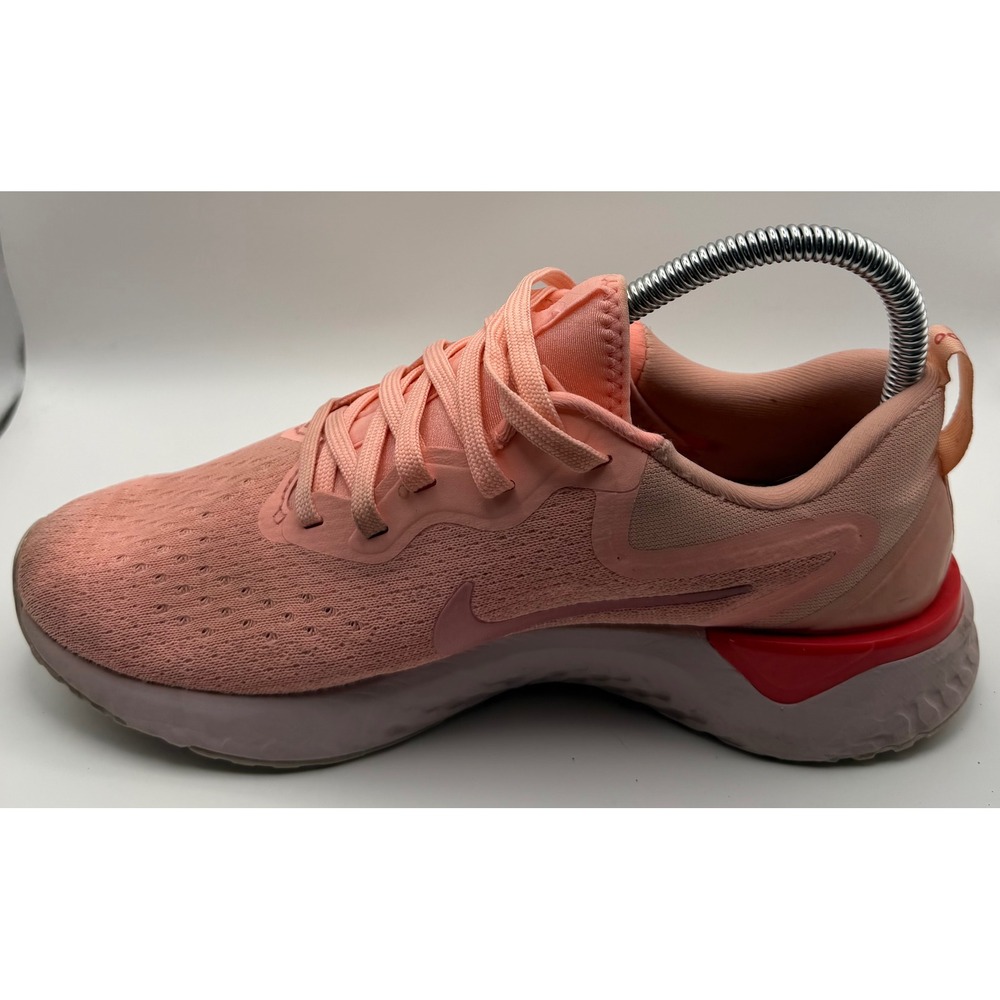 Nike Odyssey React Women 7.5 Pink Good Running AO9820-601 Mesh Low Top Sneaker